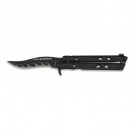 Knife Papillon 9.2 cm Flamas Black