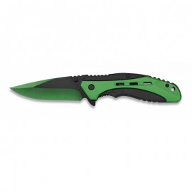 Knife FOS 8.3 cm Green/Black with clip