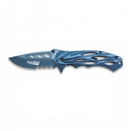 Knife 8.5 cm Rainblue with clip and pouch