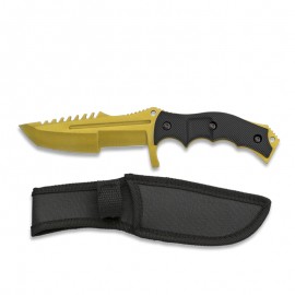 Knife 11 cm Black Gold with nylon black pouch