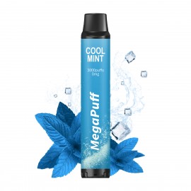 Disposable E-cigarettes Megapuff 0mg/mL Cool Mint 3000puffs
