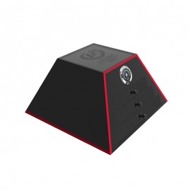 MYON humidor Pyramide black and red, 3 drawer, hygrometer 330x330x180