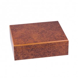 humidor set bulr wood for 25 cigars, 260 x 220 x 80 mm