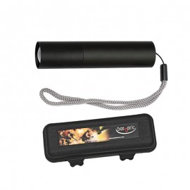 Lampe torche de poche rechargeable USB Noire  9.3 cm, avec cable USB