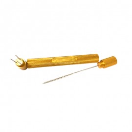 metal cigar piercer gold, 19.3 cm long, in gift box