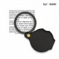 Black pocket magnifyin glass 5.7 x 5.7 cm