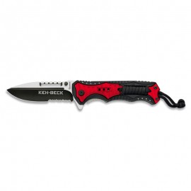 knife Keh-Beck 9 cm Black/Red with clip