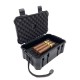 Travel humidor black 18 cigars with hygrometer