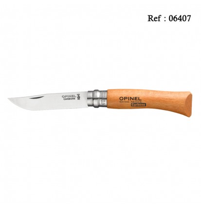 Couteau OPINEL N°07 carbone 8cm, boîte de 12