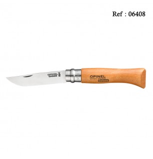 Couteau OPINEL N°08 carbone 8.5cm, boîte de 12