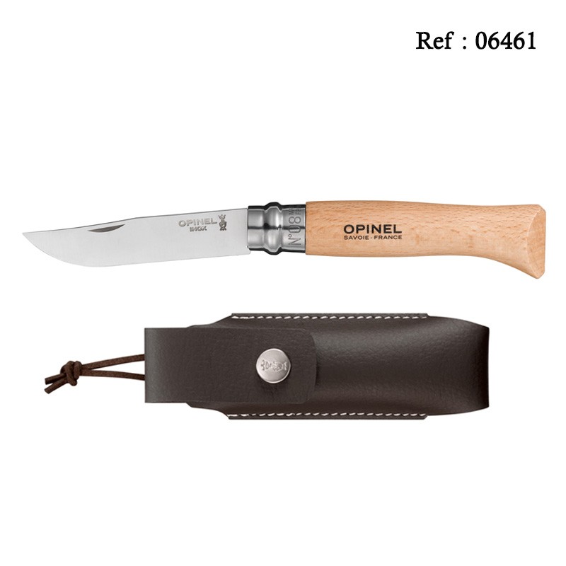 Couteau OPINEL Présentoir de 12 pcs Hêtre N°08 + étui