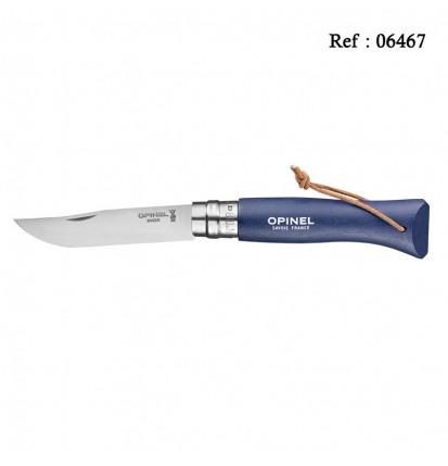 Couteau OPINEL N°08 Baroudeur Bleu Fonçé Inox, 8.5 cm