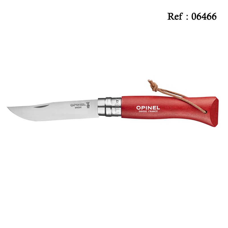 Couteau OPINEL N°08 Baroudeur Rouge Inox, 8.5 cm