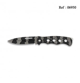 camouflage knife 7.5 cm in blister