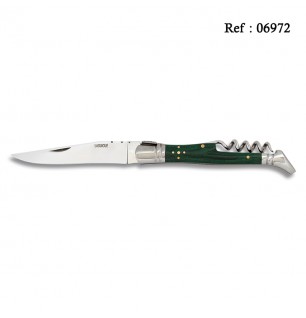 laguiole knife 9 cm TB mikarta green