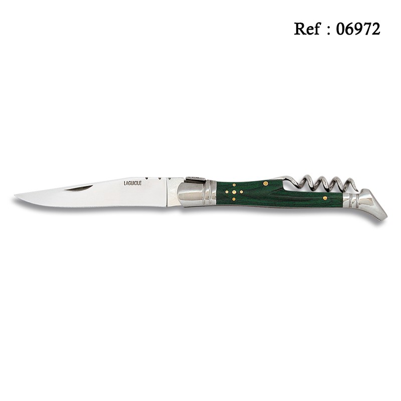 Couteau LAGUIOLE 9 cm TB Mikarta Vert