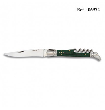 Couteau LAGUIOLE 9 cm TB Mikarta Vert