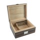 Humidor with pattern Leaf for 25 cigars with humidifier and hygromete