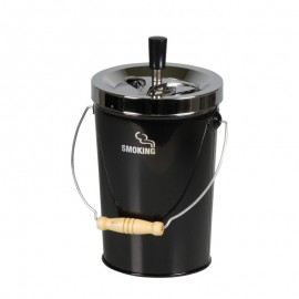 Bucket spinning ashtray Smoking Black H. 20 cm Ø 14 cm