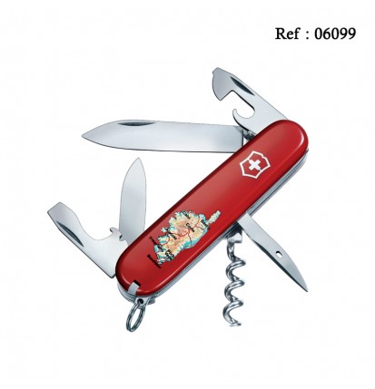 Couteau VICTORINOX Spartan rouge décor "CARTE CORSE"