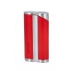 Lighter ADORINI jet curve red satin silver with cigar punch