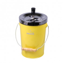Bucket spinning ashtray Smoking Yellow H. 20 cm Ø 14 cm