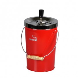 Bucket spinning ashtray Smoking Red H. 20 cm Ø 14 cm