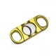 Cigar cutter stainless gold with cigar rests