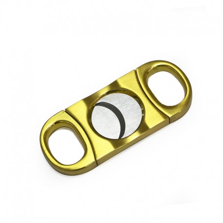 Cigar cutter stainless gold with cigar rests