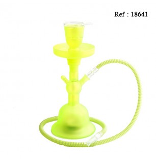 water pipe 35 cm 1 tube Fluo Green with Led base and Remote
