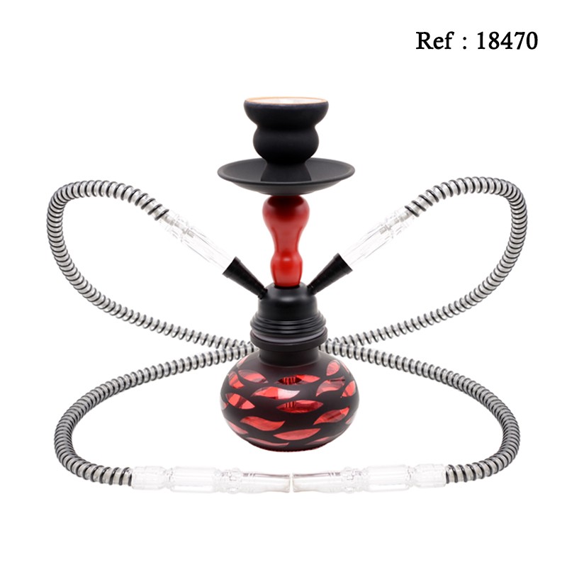 water pipe malaga red 2 tubes 25 cm