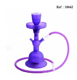 water pipe 35 cm 1 tube Fluo Purple with Led base and Remote