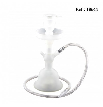water pipe 35 cm 1 tube White with Led base and Remote