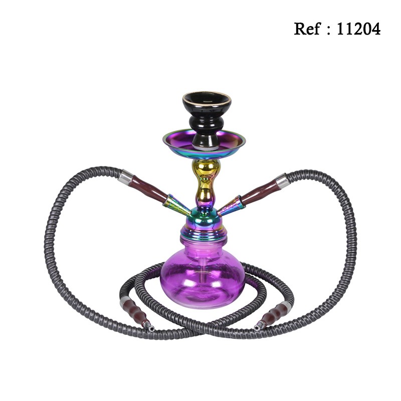 water pipe 25 cm 2 tubes Modern Sinai/Rainbow Purple