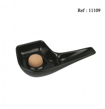 pipe ashtray ceramic pipe shape black