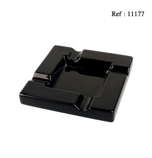 cigar ashtray ceramic Black shiny