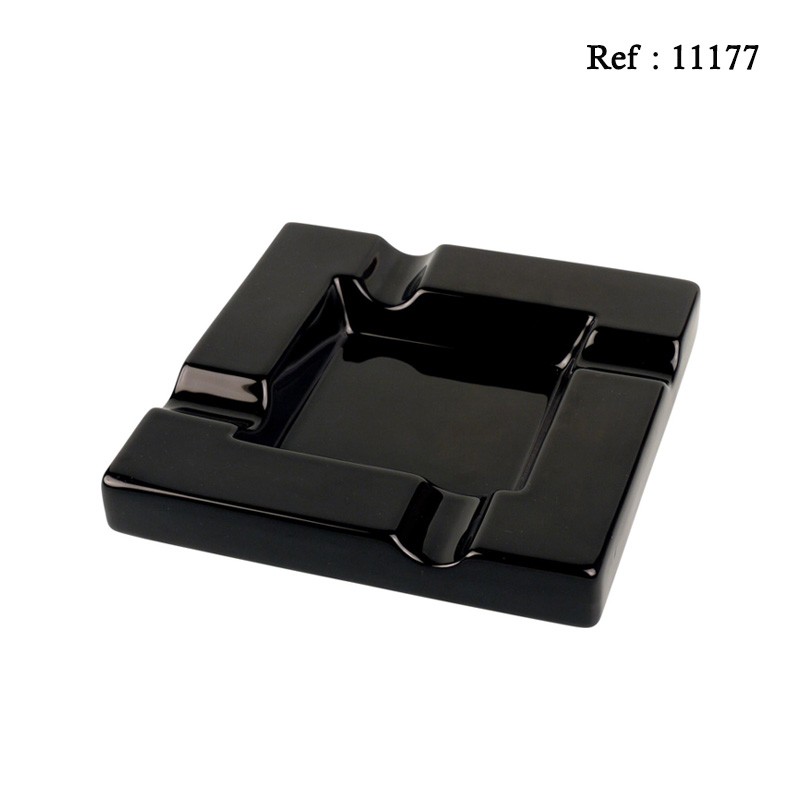 cigar ashtray ceramic Black shiny