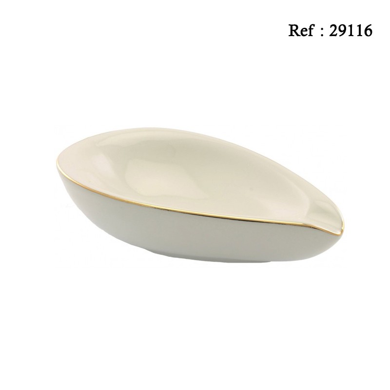 Adorini ceramiq ashtray white for 1 cogar 100 x 100 x 46 mm