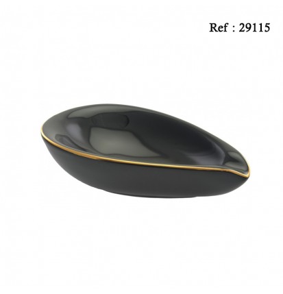 Adorini ceramiq ashtray black for 1 cigar 100 x 100 x 46 mm