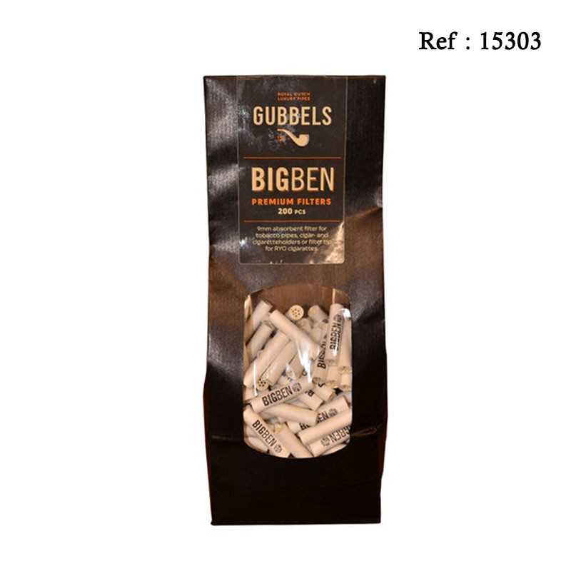 Filtre Pipe BIG BEN Premium 9 mm, sachet de 200