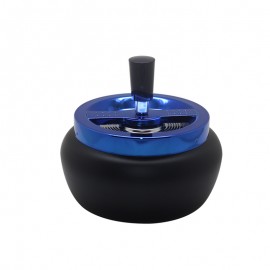 ashtray black matt/ice blue 13 cm 