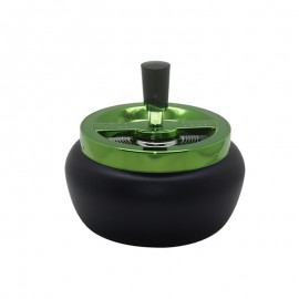 ashtray black matt/ice green 13 cm 