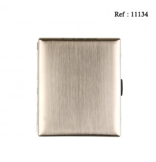 cigarette case metal nickel brushed for 20 pcs