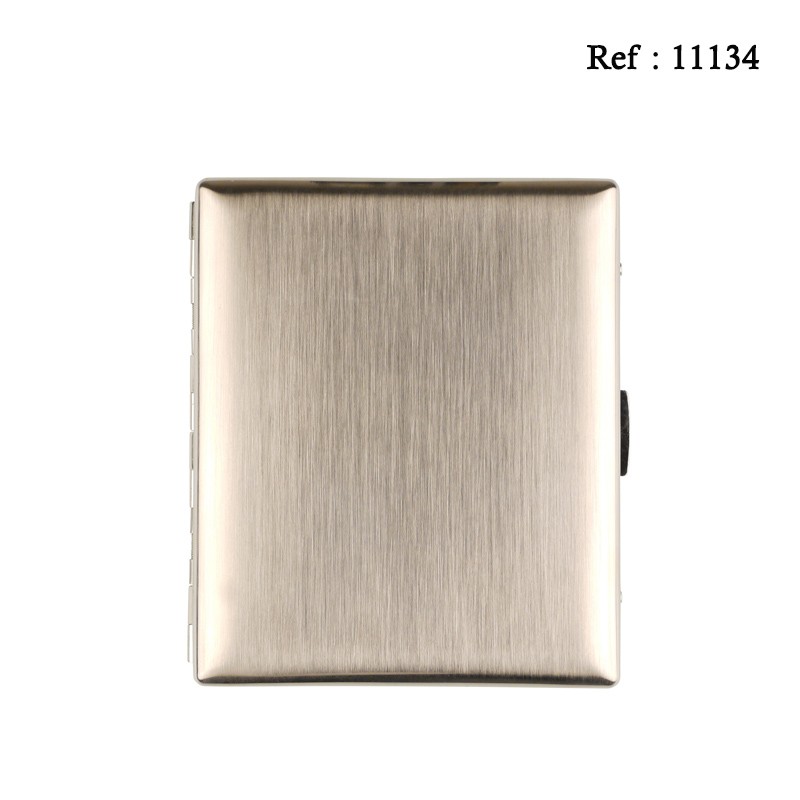 cigarette case metal nickel brushed for 20 pcs