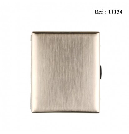 cigarette case metal nickel brushed for 20 pcs