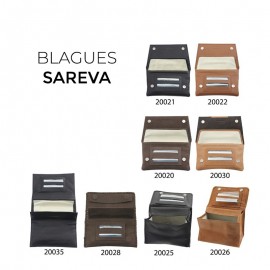Blagues SAREVA cuir modèles et coloris assortis, lot de 10 composé de
