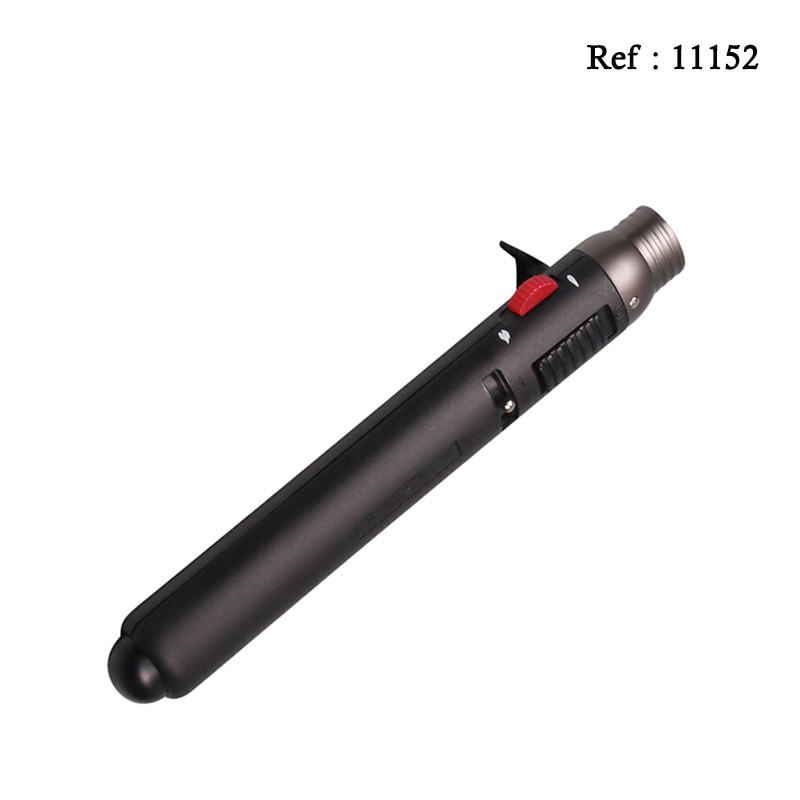 Briquet Torche Noir 16 cm en boîte cadeau, avec reposoir