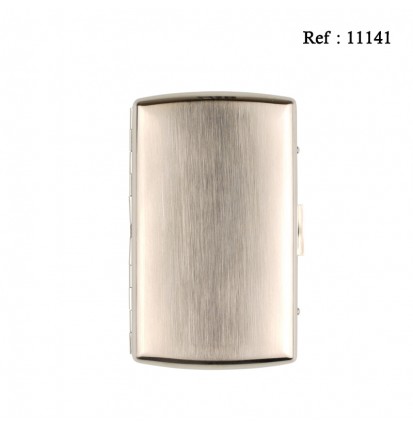 cogarette case metal chrom satin for 12 cigarettes 85 mm