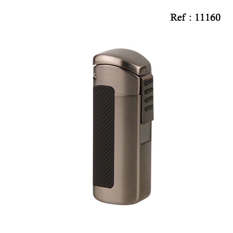 3 jet flame cigar lighter gun/chrom satin