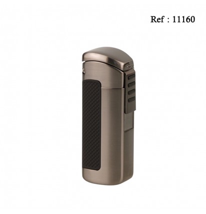 Briquet Cigare Triple Jet Gun/Noir en boîte cadeau